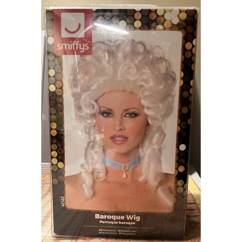 miffy White Baroque Costume Wig with Braids